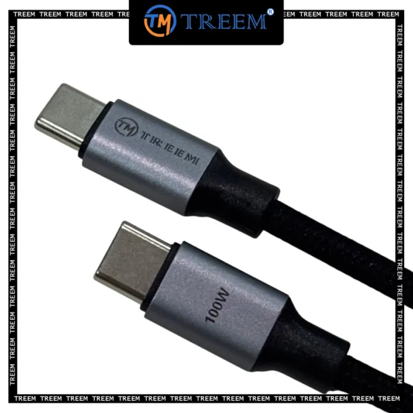 TREEM 100W (0.25/1/2M) USB-C to USB-C Fast Charging Cable (Root Series)