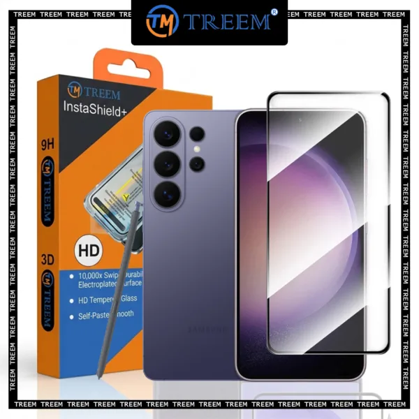 TREEM InstaShield+ Samsung S26 Series Tempered Glass Screen Protector (with Self-Paste installation Kit)